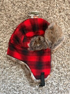 Ozark Mens Trail Trapper Hat Brilliant Red